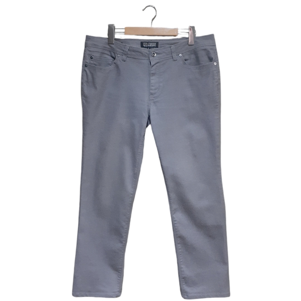 Nicole Miller Original Women's Jeans Gray Denim Mid Rise Straight Leg Size 12